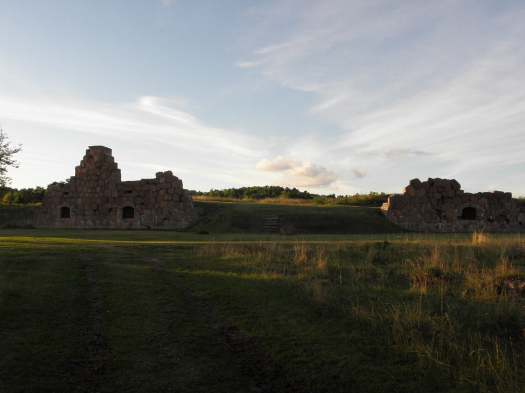 The ruins of the fortress at Bomarsund, Aland