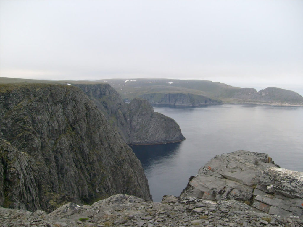 The gloomy and mysterious Nordkapp's landscape