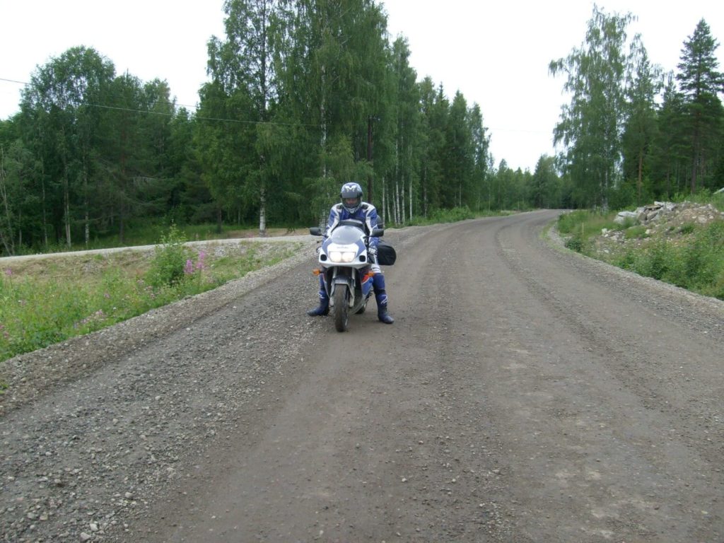 Gravel Road - a nightmare for sport motorcycle
