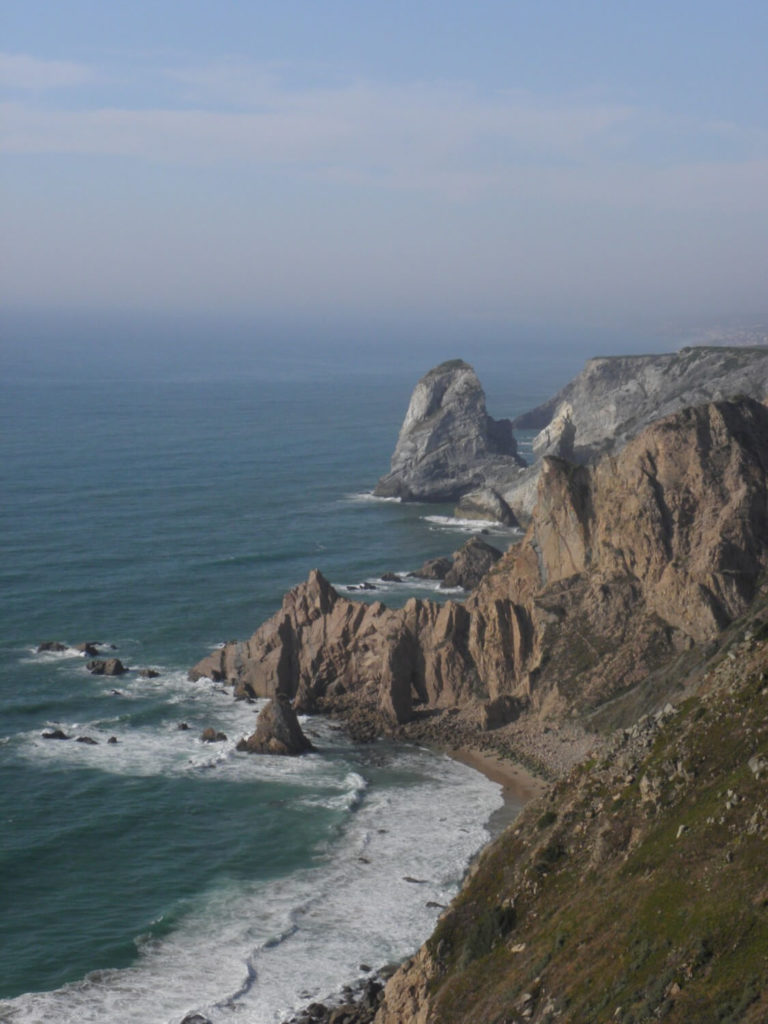 The cliffs and rock formations at Cabo da Roca